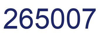 Number 265007 blue image