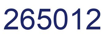 Number 265012 blue image