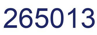 Number 265013 blue image