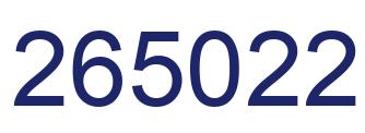 Number 265022 blue image