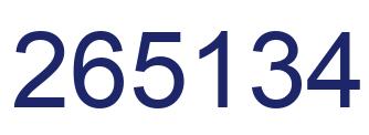 Number 265134 blue image