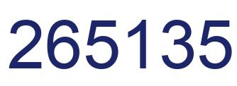 Number 265135 blue image