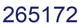 Number 265172 blue image