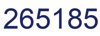 Number 265185 blue image