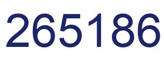 Number 265186 blue image