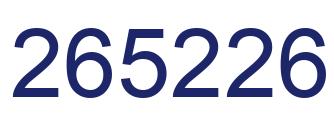 Number 265226 blue image