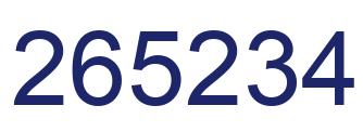 Number 265234 blue image
