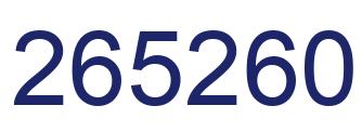 Número 265260 imagen azul