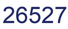 Number 26527 blue image