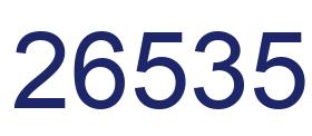 Number 26535 blue image