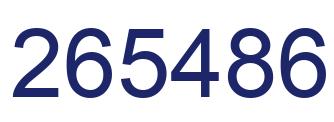 Number 265486 blue image