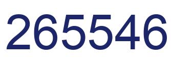 Number 265546 blue image