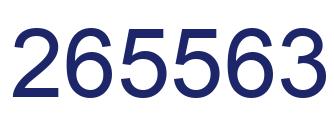 Number 265563 blue image