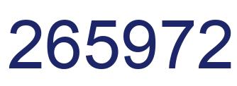 Number 265972 blue image