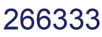 Number 266333 blue image