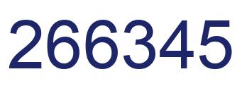 Number 266345 blue image