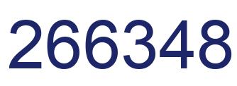 Number 266348 blue image