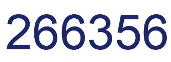 Number 266356 blue image