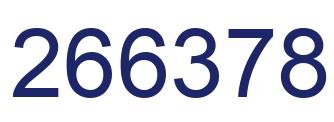 Number 266378 blue image