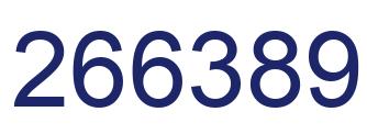 Number 266389 blue image