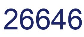 Number 26646 blue image