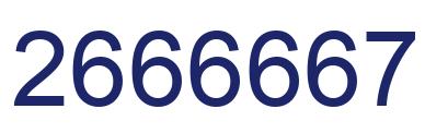 Number 2666667 blue image