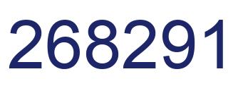 Number 268291 blue image