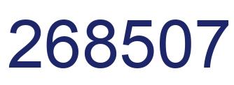 Number 268507 blue image