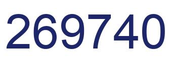 Number 269740 blue image