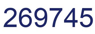 Number 269745 blue image