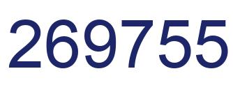 Number 269755 blue image