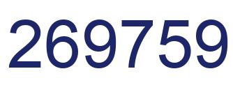 Number 269759 blue image