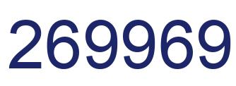 Number 269969 blue image