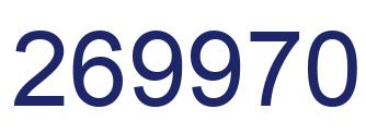 Number 269970 blue image