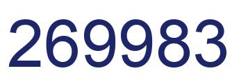 Number 269983 blue image