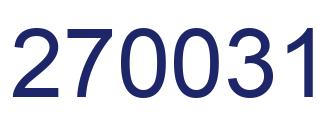 Number 270031 blue image