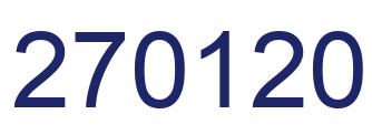 Number 270120 blue image