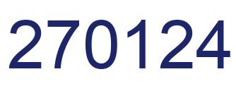 Number 270124 blue image