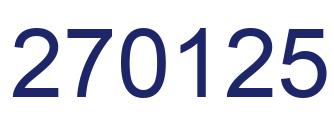 Number 270125 blue image