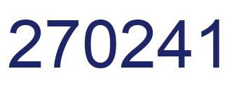 Number 270241 blue image