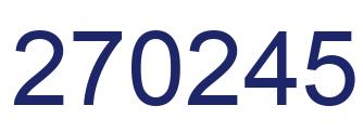 Number 270245 blue image
