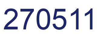 Number 270511 blue image
