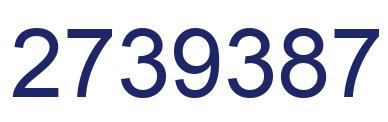 Number 2739387 blue image