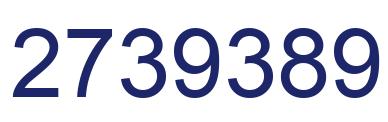 Number 2739389 blue image