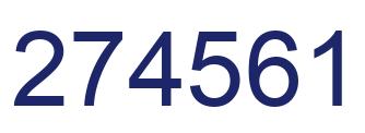 Number 274561 blue image