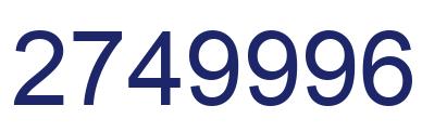 Number 2749996 blue image