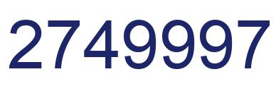 Number 2749997 blue image