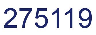 Number 275119 blue image