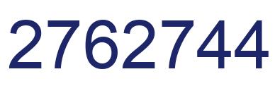 Number 2762744 blue image