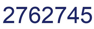 Number 2762745 blue image